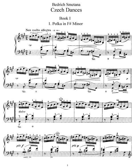 Smetana Bedrich Czech Dances I JB 1 107 For Piano Free Sheet