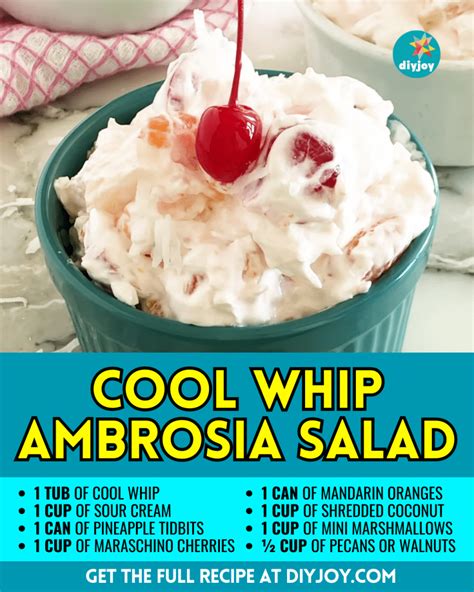 Easy Cool Whip Ambrosia Salad Recipe