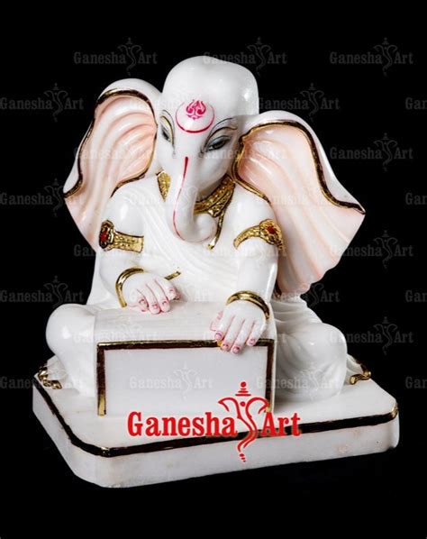 White Marble Ganesha Statue Gn Size Feet To Feet At Rs