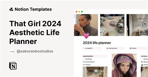 That Girl 2024 Aesthetic Life Planner Template | Notion Marketplace