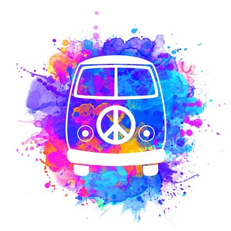 262 Bright Colourful Hippie Van Royalty-Free Images, Stock Photos ...