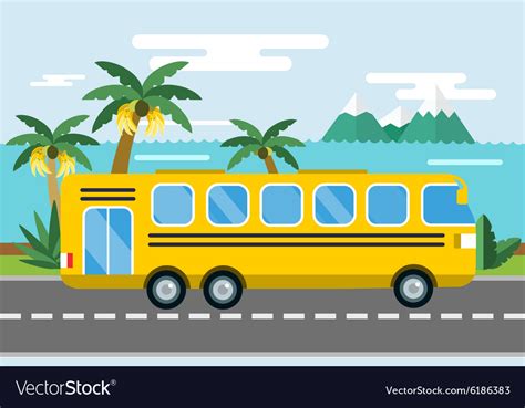 City bus cartoon style icon silhouette Royalty Free Vector