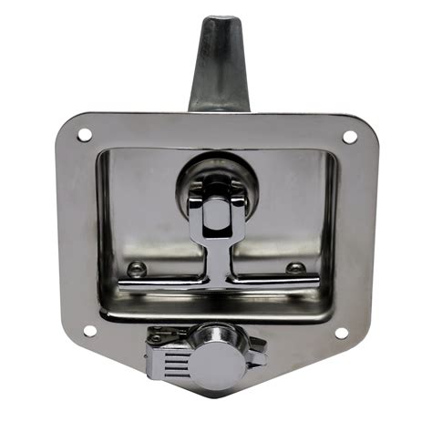 Tch Hardware Stainless Steel T Handle Cam Latch With Mounting Holes And Lock Dust Cover Folding T