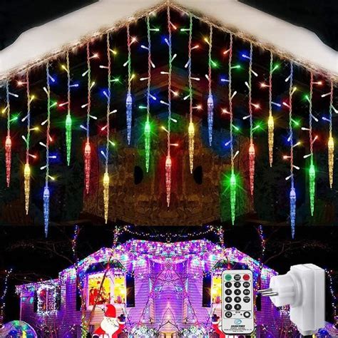 Rideau Lumineux Led M Guirlande Lumineuse Exterieur Noel Avec