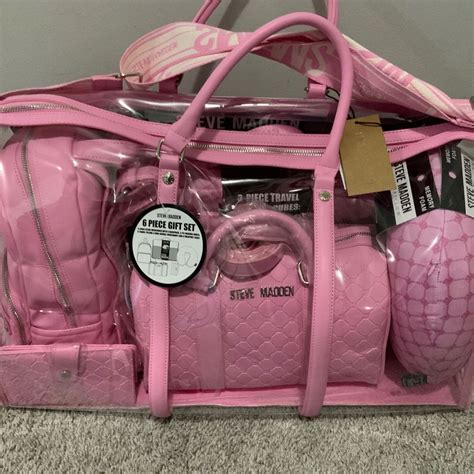 Steve Madden 6 Piece Duffle Bag Nwt Pink In 2024 Steve Madden Bags Girly Bags Pretty Bags