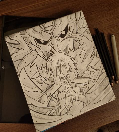 madara uchiha naruto sketch drawing anime art tutorial art drawings