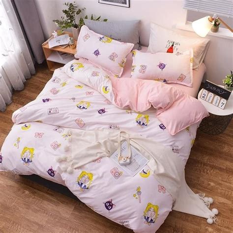 Usagi Tsukino Chibi Sailor Moon Bed Setding Custom Anime Bed Set