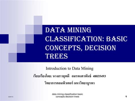 Ppt Data Mining Classification Basic Concepts Decision Trees