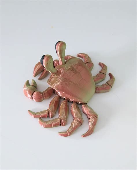 Ghost Crab D Printed Articulated Fidget Toy Crab Toy Desk Toy