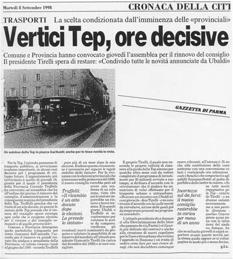 Vertici Tep ore decisive Comune e Provincia hanno convocato giovedì l