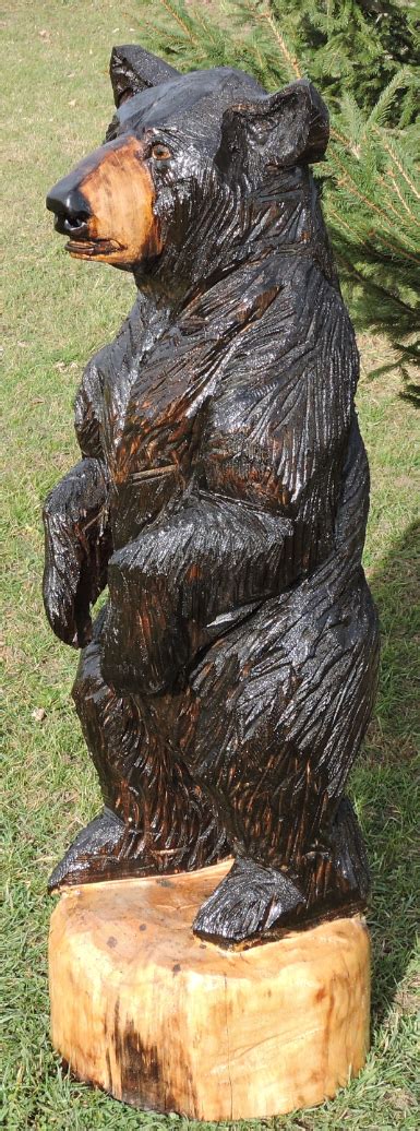 Bear Black Bear Chainsaw Caving Chainsaw Art Statues Yard