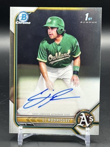 2022 Bowman Chrome Cj Rodriguez 1st Prospect Auto Autograph Cpa Cjr