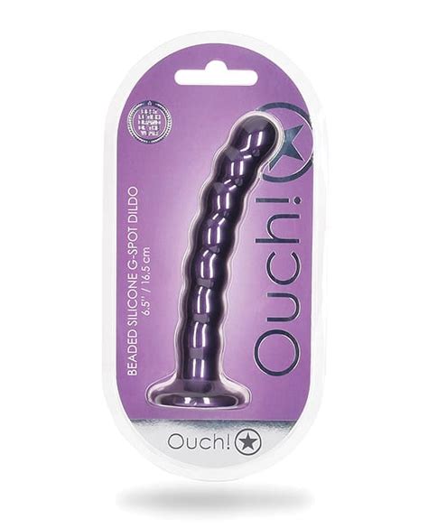 Shots Ouch Beaded Silicone In G Spot Dildo Metallic Purple Walmart