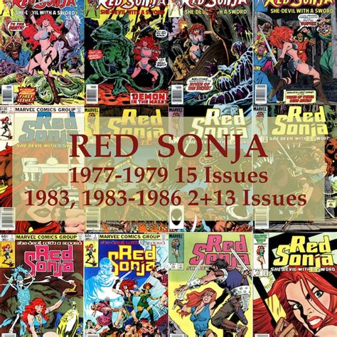 Red Sonja Comics Etsy