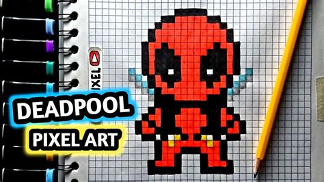 Como Dibujar A DEADPool PASO A PASO FACIL Pixel Art How To Draw