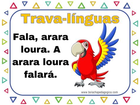 Exemplo De Trava Língua - Trava Linguas Faceis Para Criancas Aprendendo Com O Trava Língua: