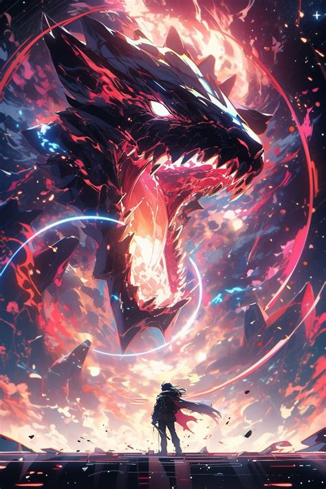 Danger Of Dragons Anime Poster Picture Metal Print Paint By