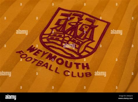 Weymouth Football Club Logo From 1995 Away Shirt Stock Photo Alamy