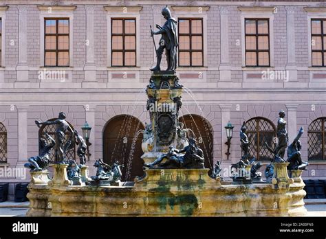 Statue Of Otto Von Wittelsbach On Wittelsbach Fountain Brunnenhof Der