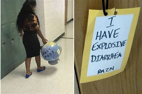 26 Hall Passes That Will Make You Laugh Way Harder Than You Should Hall Pass Bathroom Pass