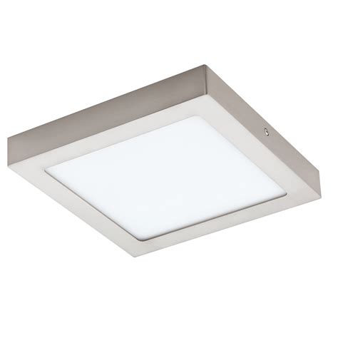 Luminaire En Saillie EGLO Plafonnier FUEVA C 225x225 Mm LED Nickel Mat