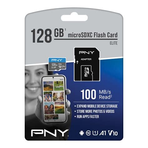 PNY P SDU128V11100ELMA GE 128GB Elite Class 10 U1 MicroSDHC Flash