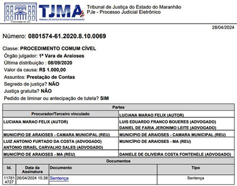 Justi A N O Atende Pedido De Luciana Trinta E Mant M Julgamento C Mara