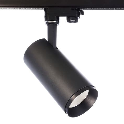 Projecteur Led Sur Rail Lucea Phases W Noir Luminaire Fr