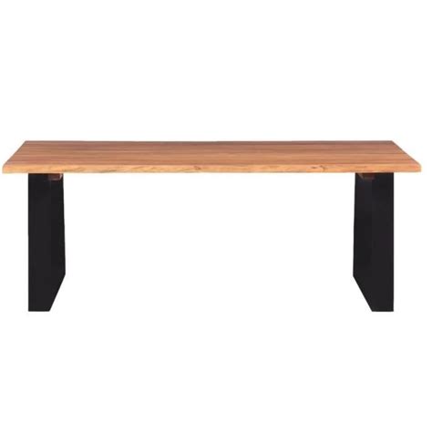 ZHU Table Basse Bois D Acacia Massif 110 X 60 X 40 Cm Tout Neuf