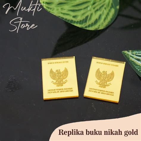 Jual Replika Buku Nikah Hiasan Mahar Gold Hiasan Mahar Akrilik