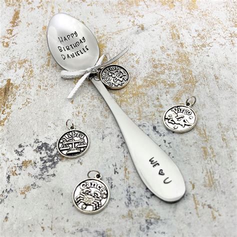 Personalized Happy Birthday Spoon Hand Stamped Spoon With The Etsy