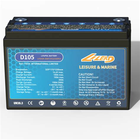 Supply 12v 105ah Lithium Leisure Battery Dual 24v Lifepo4 Wholesale Factory Ray Tech