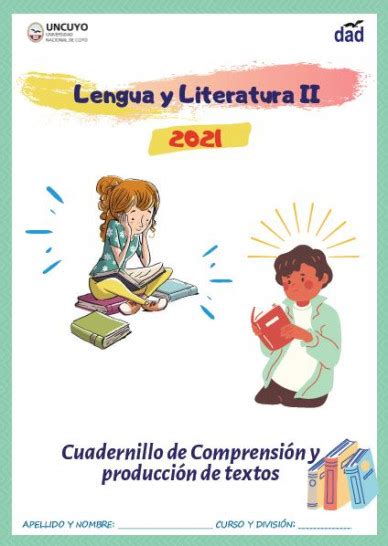 Cuadernillos De Lengua Y Literatura Dad Departamento De