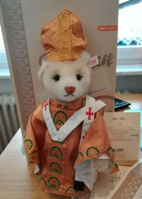 STEIFF BÄR TEDDY Mohair Papst Benedikt Sonderedition limitiert Sammler