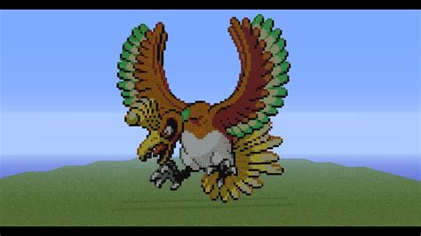 Minecraft Pixel Art Tutorial 53 Ho Oh Youtube