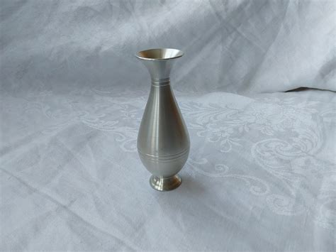 Vintage Selangor Pewter Bud Vase Inches Slender Classic Design Etsy