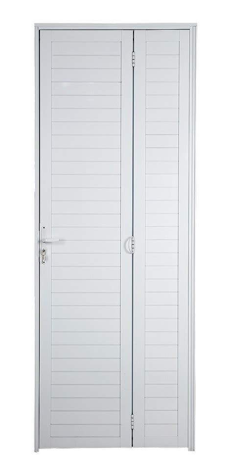 Porta Camarão Com Fechadura - Porta Camarão Alumínio Branco Lambril - 0,70x2,10m Com Fechadura ...