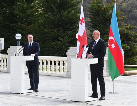 President Ilham Aliyev And Prime Minister Of Georgia Irakli