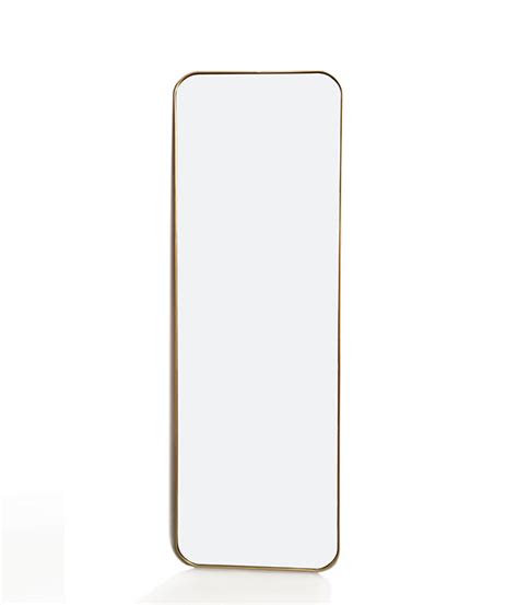 Full Length Rounded Rect Gold Mirror - Thin Frame – Native Decor