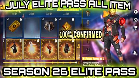 Free Fire Season Elite Pass Full Details Free Fire July