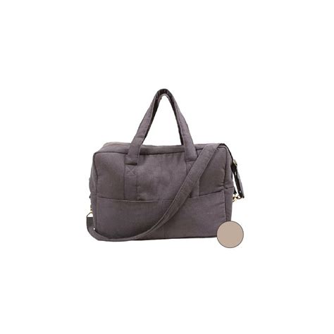 Filibabba Sac Langer Sac Week End En Velours C Tel Stone Grey