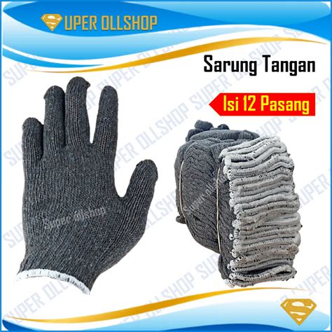 Jual Sarung Tangan Safety Sarung Tangan Kain Katun Abu Abu Benang