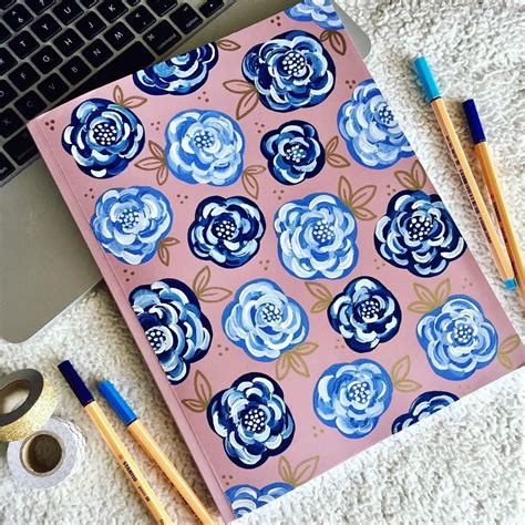 Diy Painted Notebook Diy Painting Crafts Diy