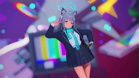 【mmd Bluearchive 4k60fps】sunaookami Shiroko 砂狼シロコ《『ビビデバ Bibbidiba