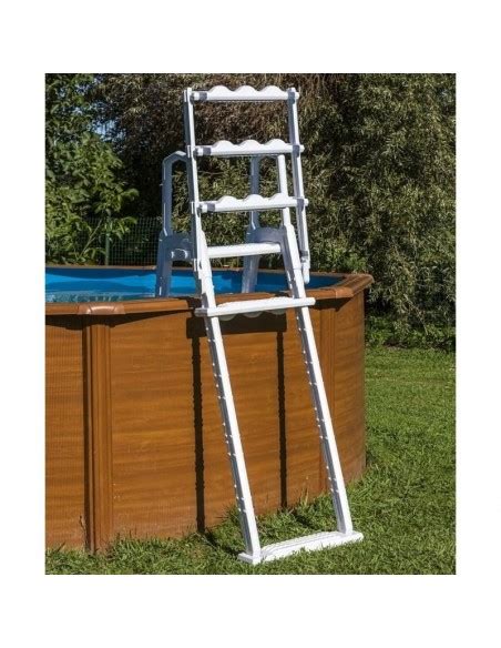 Escalera Pl Stico X Pelda Os Para Piscina Elevada Gre L Pl