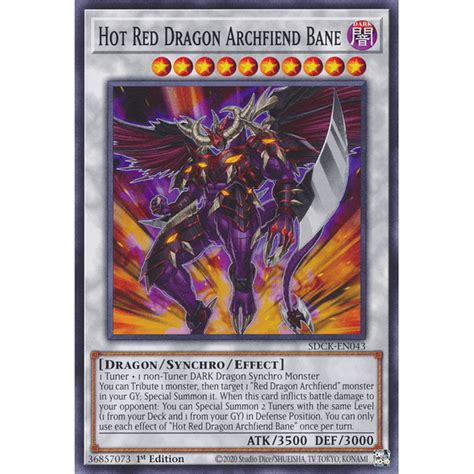 Hot Red Dragon Archfiend Bane Sdck En043 Common