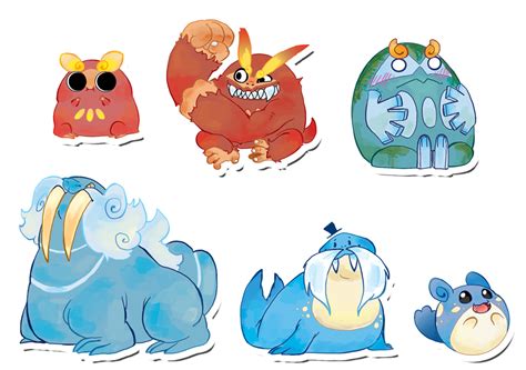 Pokemon Stickers Set 9 By Applewaffles On Deviantart