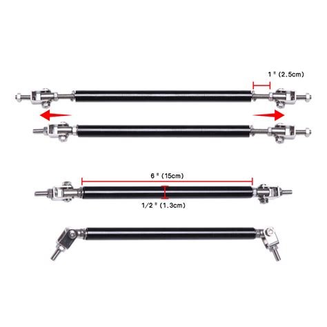 Car Front Bumper Lip Splitters Strut Rods For Vw Golf Mk5 Mk6 Mk7 Mk75 Gti Ebay