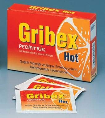 Gribex Hot Pediatrik Poşet Tek Kullanımlık Toz İçeren Ambalaj İlaç Prospektüsü