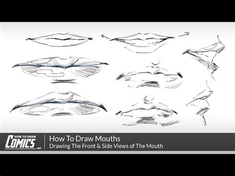 Free Video: How to Draw Mouths - Drawing the Front and Side Views of ...